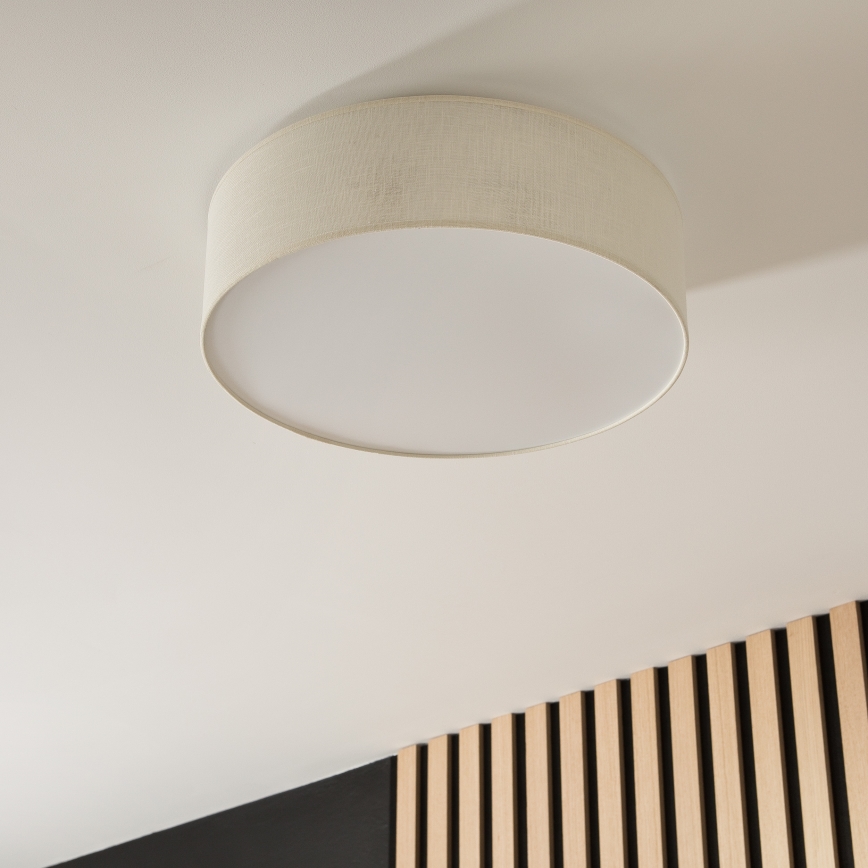 Taklampa SIRJA 2xE27/60W/230V Ø 45 cm krämvit