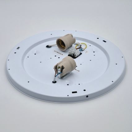 Taklampa SIRJA 2xE27/60W/230V Ø 45 cm krämvit