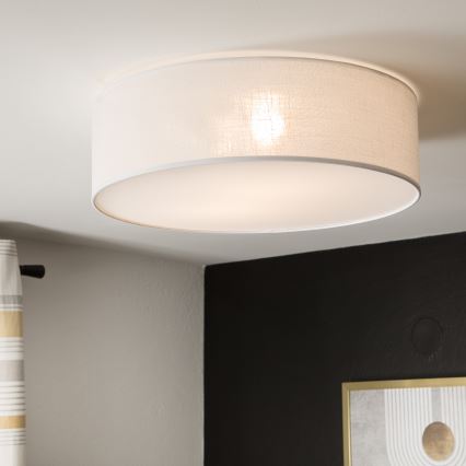 Taklampa SIRJA 2xE27/60W/230V Ø 45 cm vit