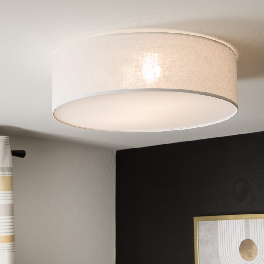 Taklampa SIRJA 2xE27/60W/230V Ø 45 cm vit