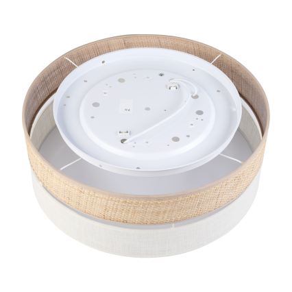 Taklampa SIRJA BOHO 2xE27/15W/230V Ø 45 cm beige/krämfärgad