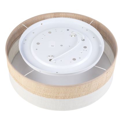 Taklampa SIRJA BOHO 2xE27/15W/230V Ø 45 cm beige/krämfärgad