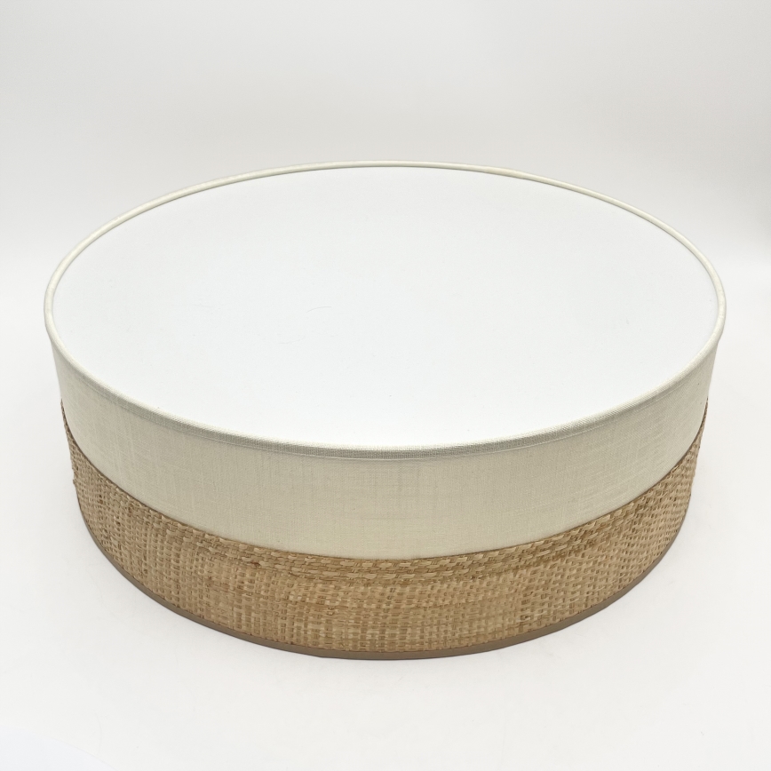 Taklampa SIRJA BOHO 2xE27/15W/230V Ø 45 cm beige/krämfärgad