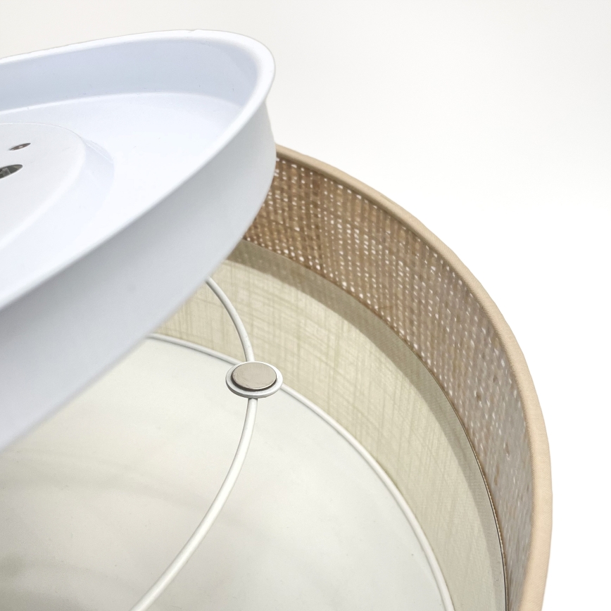 Taklampa SIRJA BOHO 2xE27/15W/230V Ø 45 cm beige/krämfärgad