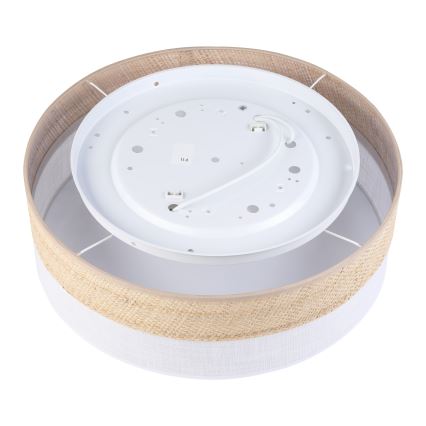 Taklampa SIRJA BOHO 2xE27/15W/230V Ø 45 cm beige/vit