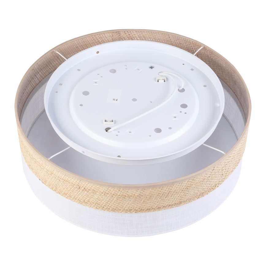 Taklampa SIRJA BOHO 2xE27/15W/230V Ø 45 cm beige/vit