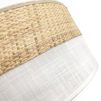 Taklampa SIRJA BOHO 2xE27/15W/230V Ø 45 cm beige/vit