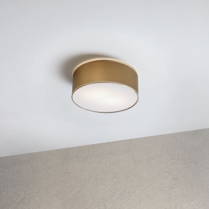 Taklampa SIRJA DOUBLE 2xE14/15W/230V Ø 35 cm brun/guld