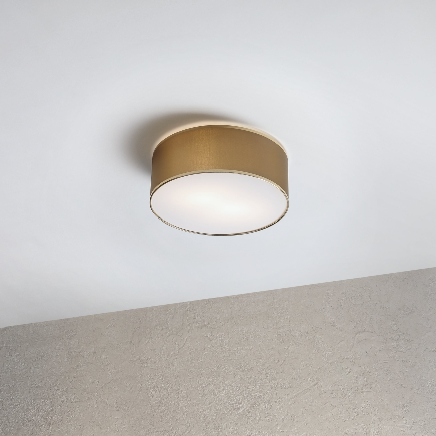 Taklampa SIRJA DOUBLE 2xE14/15W/230V Ø 35 cm brun/guld
