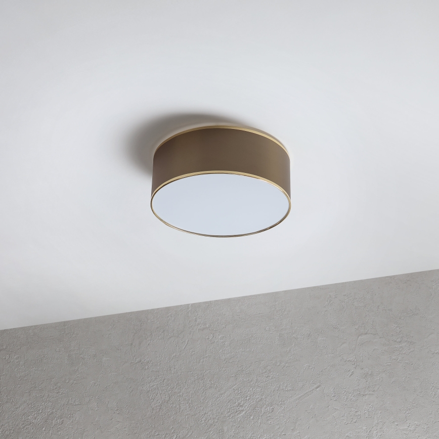 Taklampa SIRJA DOUBLE 2xE14/15W/230V Ø 35 cm brun/guld