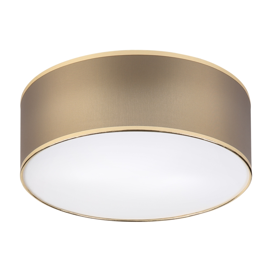 Taklampa SIRJA DOUBLE 2xE14/15W/230V Ø 35 cm brun/guld