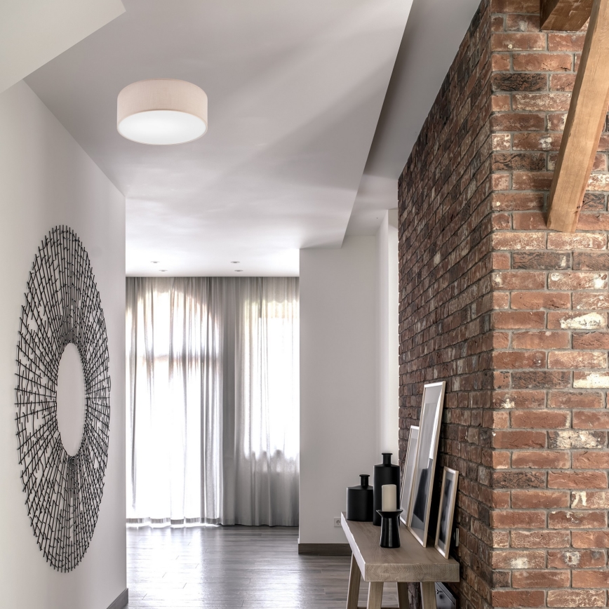 Taklampa SIRJA DOUBLE 2xE27/15W/230V diameter 35 cm beige