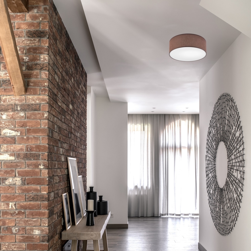 Taklampa SIRJA DOUBLE 2xE27/15W/230V diameter 35 cm brun