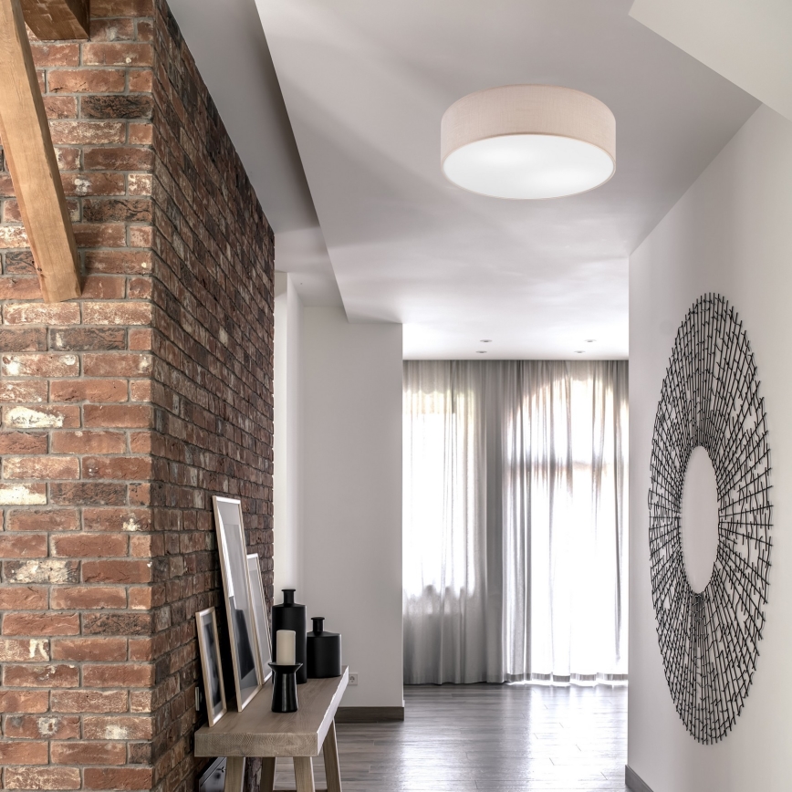 Taklampa SIRJA DOUBLE 4xE27/15W/230V diameter 45 cm beige