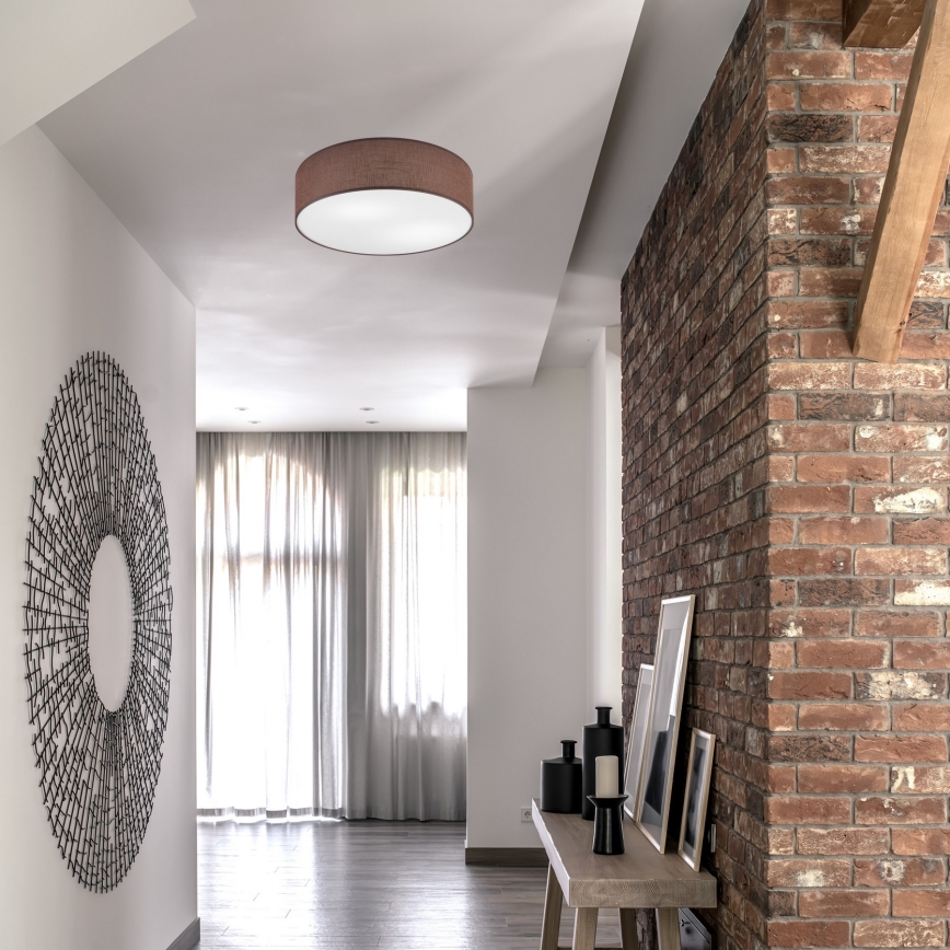 Taklampa SIRJA DOUBLE 4xE27/15W/230V diameter 45 cm brun