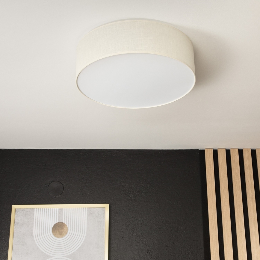 Taklampa SIRJA DOUBLE 4xE27/15W/230V diameter 45 cm grädde