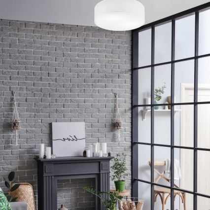 Taklampa SIRJA DOUBLE 4xE27/15W/230V diameter 45 cm vit