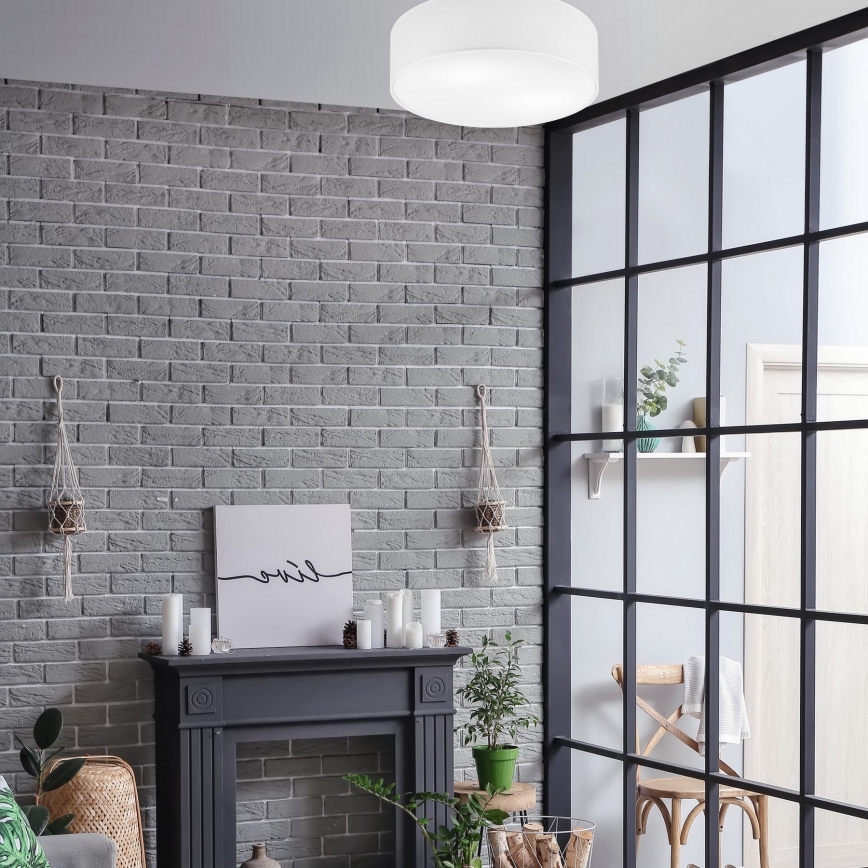 Taklampa SIRJA DOUBLE 4xE27/15W/230V diameter 45 cm vit