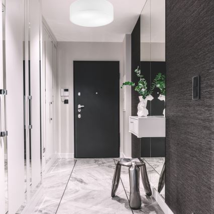 Taklampa SIRJA DOUBLE 4xE27/15W/230V diameter 45 cm vit