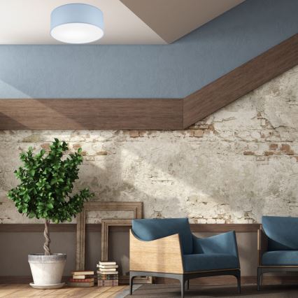 Taklampa SIRJA PASTEL 1xE27/60W/230V diameter 35 cm blå