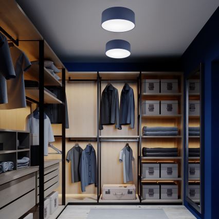 Taklampa SIRJA PASTEL 1xE27/60W/230V diameter 35 cm mörkblå