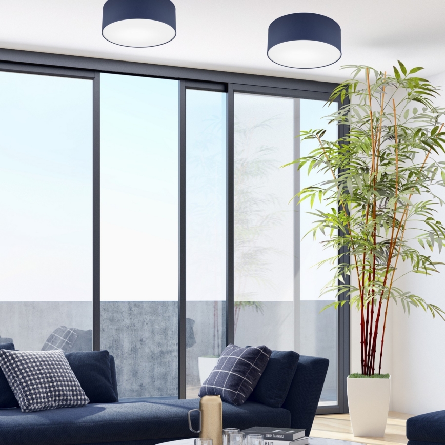 Taklampa SIRJA PASTEL 1xE27/60W/230V diameter 35 cm mörkblå