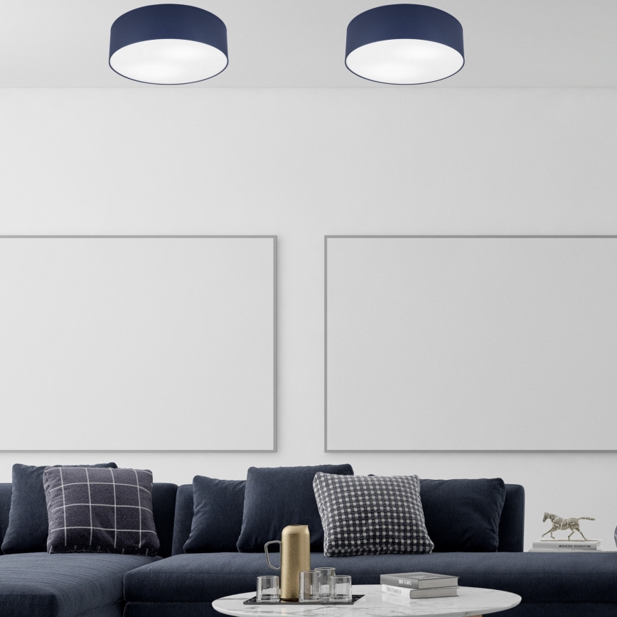 Taklampa SIRJA PASTEL 2xE27/15W/230V Ø 45 cm mörkblå