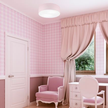 Taklampa SIRJA PASTEL 2xE27/15W/230V Ø 45 cm rosa