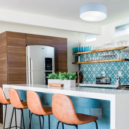 Taklampa SIRJA PASTEL 2xE27/60W/230V diameter 45 cm blå