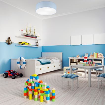 Taklampa SIRJA PASTEL 2xE27/60W/230V diameter 45 cm blå