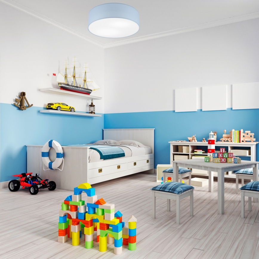 Taklampa SIRJA PASTEL 2xE27/60W/230V diameter 45 cm blå