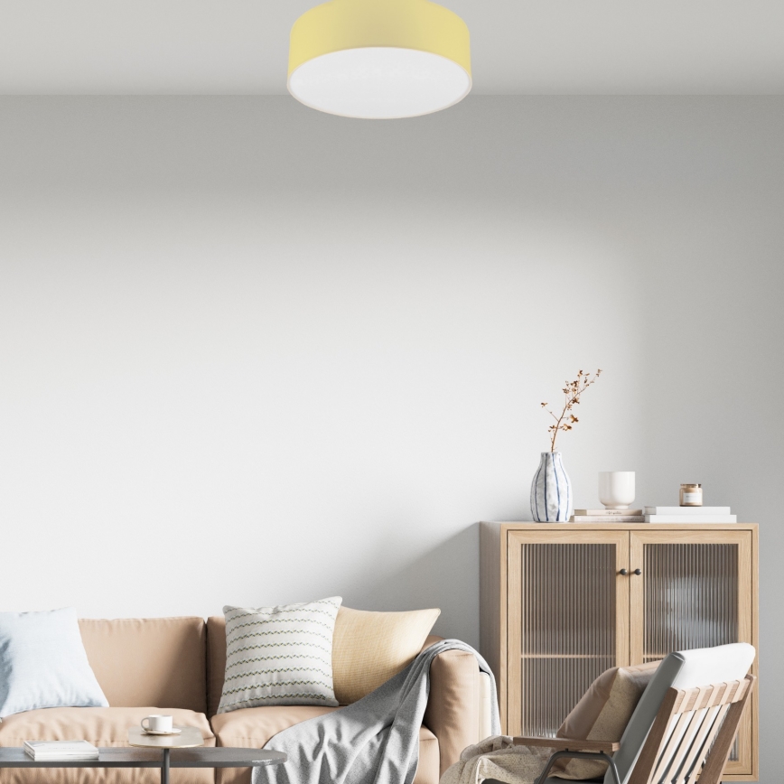 Taklampa SIRJA PASTEL 2xE27/60W/230V diameter 45 cm gul