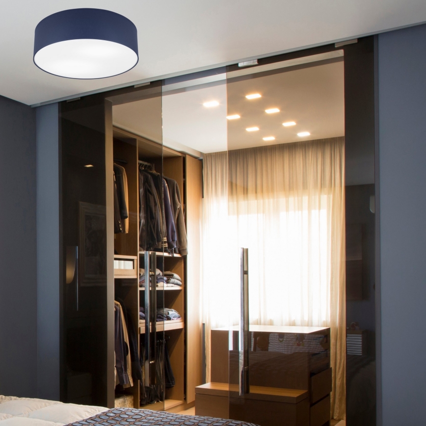 Taklampa SIRJA PASTEL 2xE27/60W/230V diameter 45 cm mörkblå