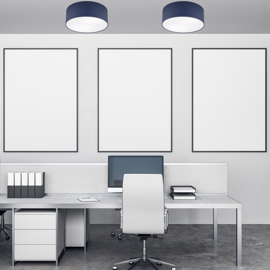 Taklampa SIRJA PASTEL DOUBLE 2xE27/15W/230V diameter 35 cm mörkblå