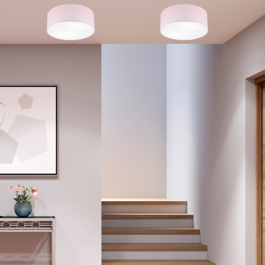 Taklampa SIRJA PASTEL DOUBLE 2xE27/15W/230V diameter 35 cm rosa