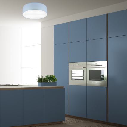 Taklampa SIRJA PASTEL DOUBLE 4xE27/15W/230V diameter 45 cm blå