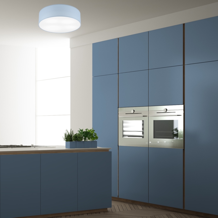 Taklampa SIRJA PASTEL DOUBLE 4xE27/15W/230V diameter 45 cm blå