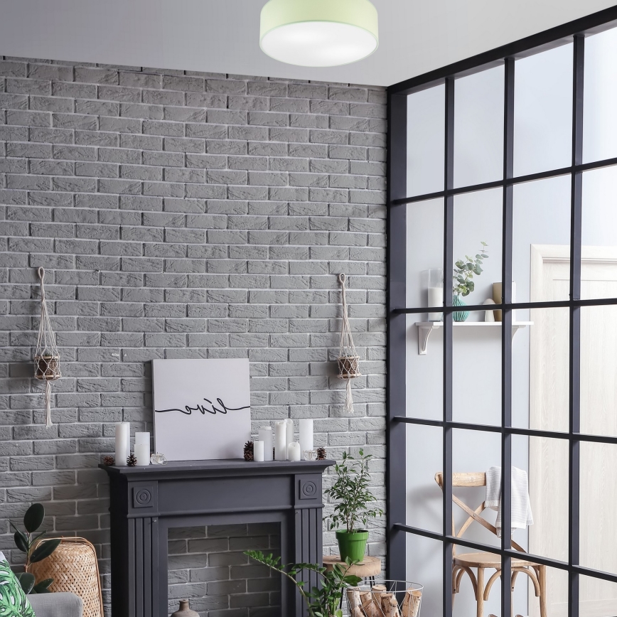 Taklampa SIRJA PASTEL DOUBLE 4xE27/15W/230V diameter 45 cm grön