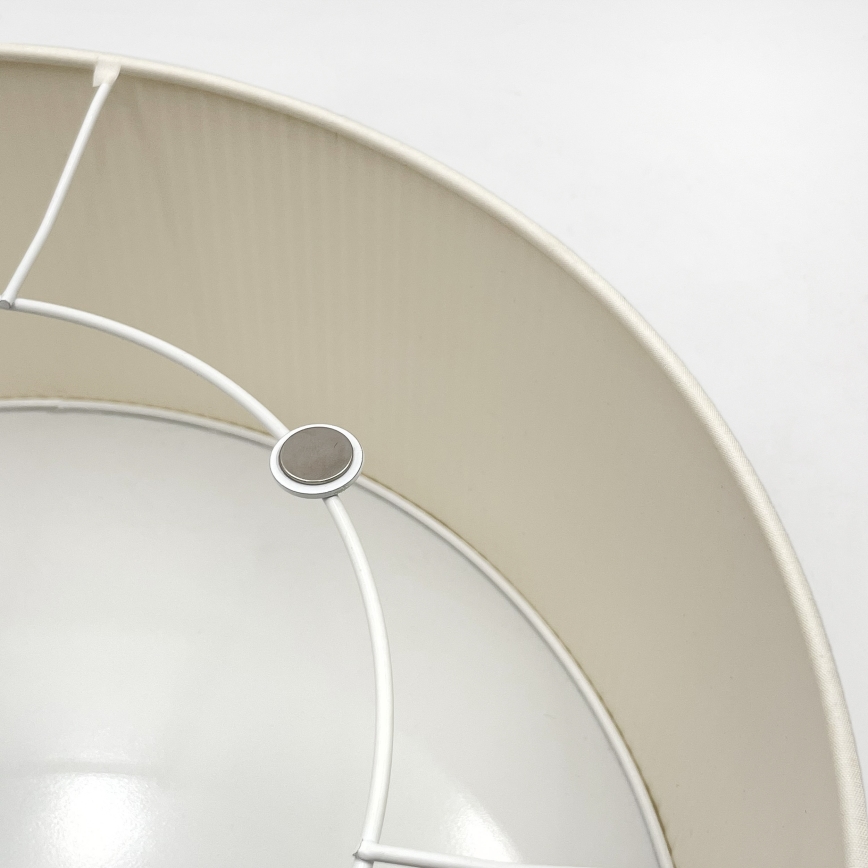 Taklampa SIRJA PLISADO 2xE27/15W/230V Ø 35 cm krämvit