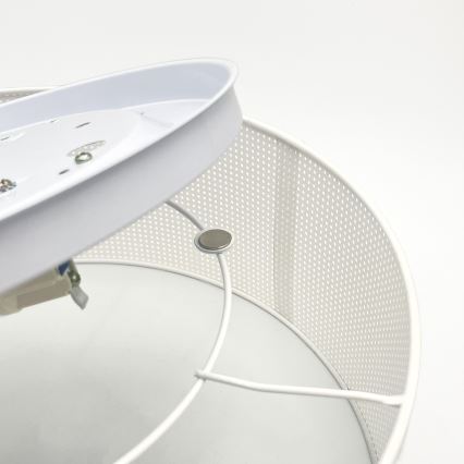 Taklampa SIRJA PLISADO 2xE27/15W/230V Ø 35 cm vit