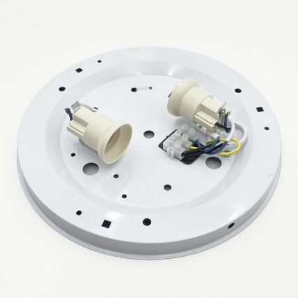 Taklampa SIRJA PLISADO 2xE27/15W/230V Ø 35 cm vit