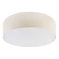 Taklampa SIRJA PLISADO 4xE27/15W/230V Ø 45 cm krämfärgad