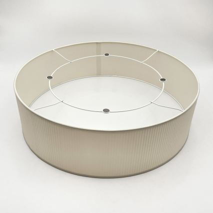 Taklampa SIRJA PLISADO 4xE27/15W/230V Ø 45 cm krämfärgad