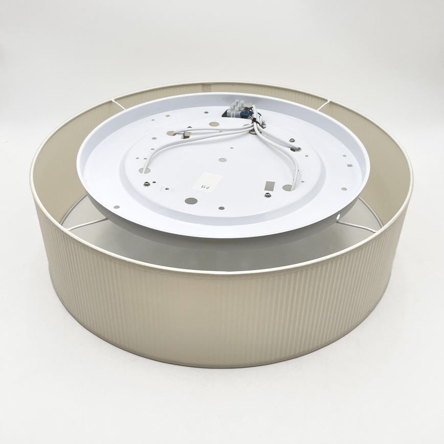 Taklampa SIRJA PLISADO 4xE27/15W/230V Ø 45 cm krämfärgad