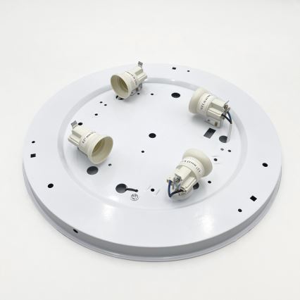 Taklampa SIRJA PLISADO 4xE27/15W/230V Ø 45 cm krämfärgad