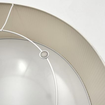 Taklampa SIRJA PLISADO 4xE27/15W/230V Ø 45 cm krämfärgad