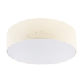 Taklampa SIRJA PLISADO 4xE27/15W/230V Ø 45 cm krämfärgad