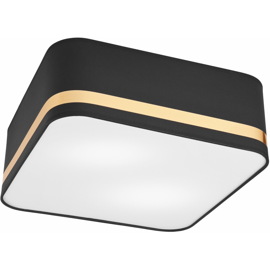 Taklampa SIRJA SQUARE 2xE27/60W/230V 35x35 cm svart