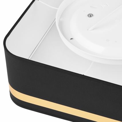 Taklampa SIRJA SQUARE 2xE27/60W/230V 35x35 cm svart