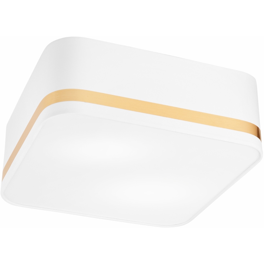 Taklampa SIRJA SQUARE 2xE27/60W/230V 35x35 cm vit